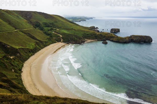 Beach, Playa de Torimbia, near Llanes, Asturias, Asturias, Costa Verde, Northern Spain, Spain,