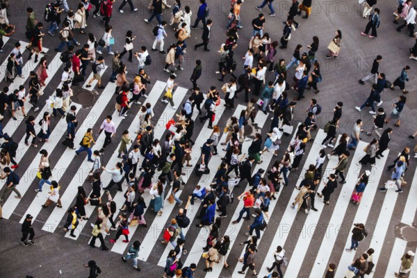 TOKYO, JAPAN, MAY 12, 2019, Shibuya Crossing is one of the world's most used pedestrian crossings,