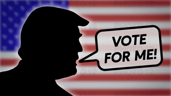 Symbolic image on the topic of presidential elections 2024, election recommendation, call to vote