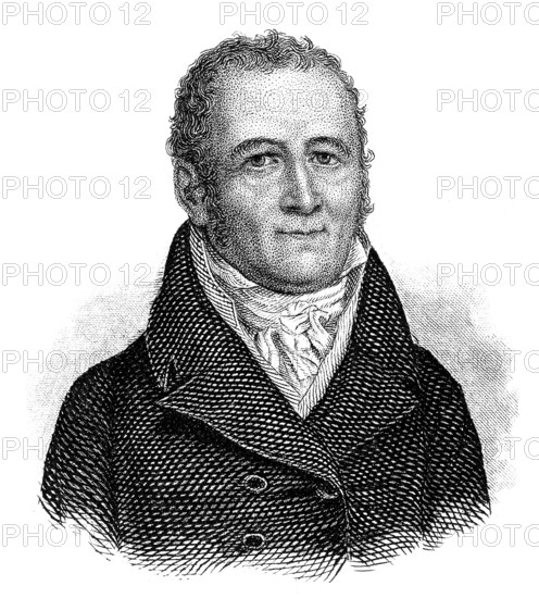 Johann Peter Hebel, 1760 - 1826, a German poet, a Protestant theologian and educator, Alemannic