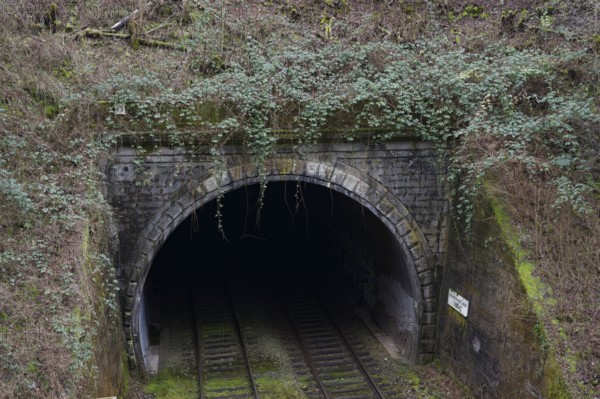 Railway tunnel in the Ohrenklinge, Westfrankenbahn, Gottwollshausen, regional railway, Deutsche