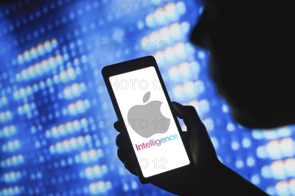 June 10, 2024, Brazil. In this photo illustration, the Apple Intelligence logo is displayed on a