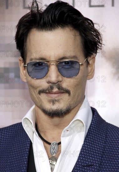 Johnny Depp at the Los Angeles premiere of 'Transcendence' held at the Regency Village Theatre in