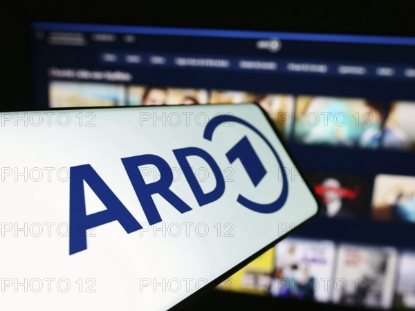 Stuttgart, Germany, 04-10-2024: Smartphone with logo of German public-service broadcasting