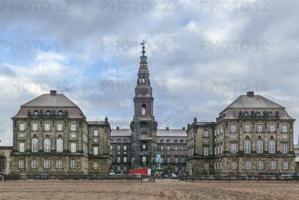 Christiansborg Palace in central Copenhagen, is the seat of the Danish Parliament, the Danish Prime
