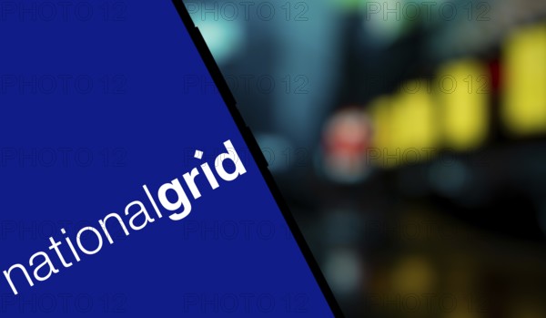 Dhaka, Bangladesh- 5 Dec 2024: National grid logo is displayed on smartphone. National Grid plc is