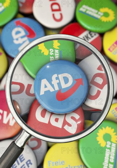 Symbolic image on the subject of AfD observation, AfD election campaign, AfD observation, etc. in
