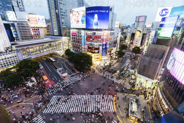 TOKYO, JAPAN, MAY 12, 2019, Shibuya Crossing is one of the world's most used pedestrian crossings,