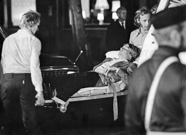 The Norrmalmstorg robbery 23-28 august 1973. Kreditbanken on Normmalmstorg in Stockholm. The first