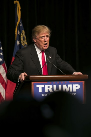 21 February 2016: Republican Presidential candidate Donald Trump speaks to several thousand