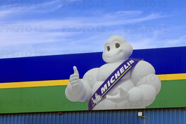 Bibendum or Michelin Man, the official mascot of the French Michelin tire company, founded in 1889.