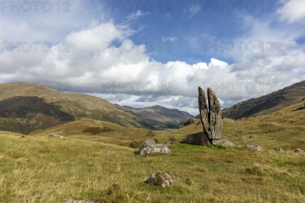 Fionn's Rock, also Praying Hands of Mary, according to legend split by Celt Fingal, also Fionn mac