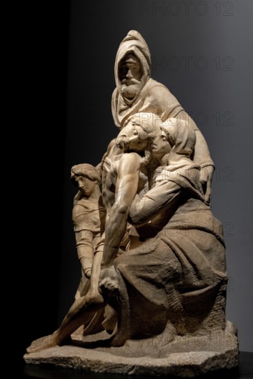 FLORENCE, ITALY, SEPTEMBER 18, 2023, The unfinished Pieta sculpture of Michelangelo in the