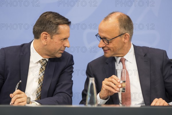 Olaf Lies (SPD, Minister President of Lower Saxony) and Federal Chancellor Merz (CDU, Federal