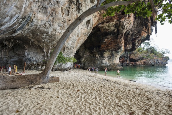 Princess Cave, Phra Nang Cave Shrine, Ao Phra Nang Beach, Railay Beach, Ao Nang, Krabi, Thailand,