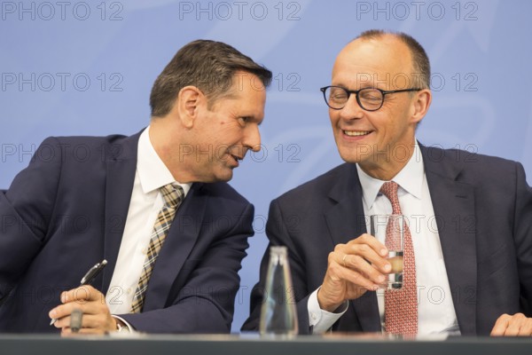 Olaf Lies (SPD, Minister President of Lower Saxony) and Federal Chancellor Merz (CDU, Federal