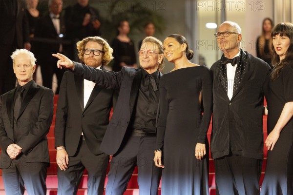 Cannes, France - 16.5.2024: Jacknife Lee, Erik Messerschmidt, Bono, Kelly McNamara, Jon Kamen,