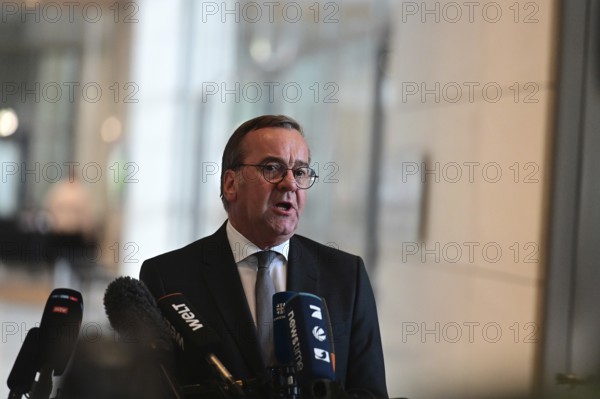Defence Minister Boris Pistorius (SPD) informs media representatives about the increase in the