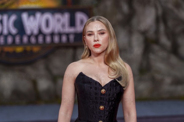 Scarlett Johansson at the German premiere of the adventure film Jurassic World, the rebirth at