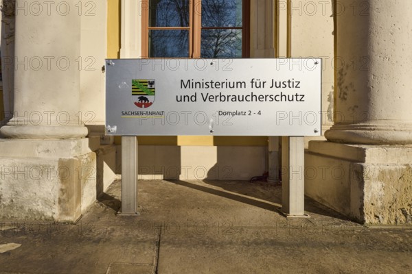 Ministry of Justice and Consumer Protection, Ministry of Justice, information sign, historic