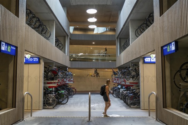 Central bicycle car park at Stationsplein, the largest bicycle car park in the world with over 13,