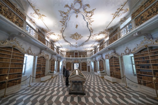 Abbey library, built between 1770 and 1775 in the Neustift St Margarethen, Vahrn, district of