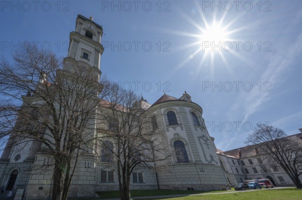 Basilica of St Alexander and Theodor, Ottobeuren Monastery, Sonnenstern, Ottobeuren, Unterallgäu,
