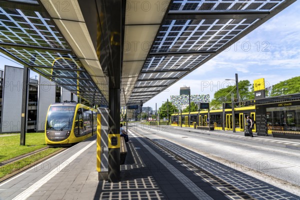 New bus and tram stops at Science Park Utrecht, Utrecht University, the stops have been redesigned,