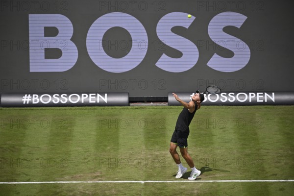 Justin Engel GER Action Logo, Tennis, ATP 250, BOSS Open 2025, Stuttgart, Baden-Württemberg,
