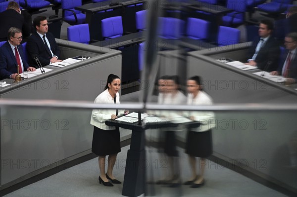 Dr Hülya Düber (CDU CSU) speaks on the agenda item Minimum Wage Act at the eleventh session of the
