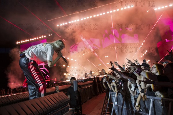 Emily Armstrong, lead singer of Linkin Park live on From Zero World Tour 2025 at the Olympiastadion