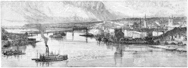 St. Paul, the capital of Minnesota. Illustration originally published in Hesse-Warteggs Nord