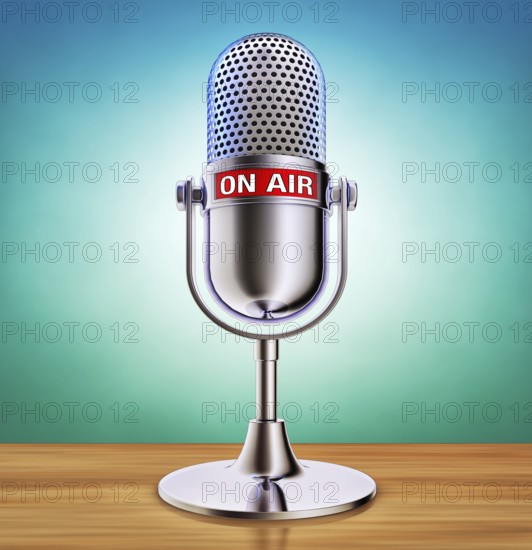 3D rendering of a microphone