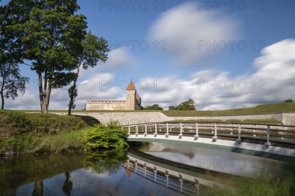 Kuressaare, Estonia - 14 August, 2021: view of the Kuressaare Episcopal Castle on Sareema Island in