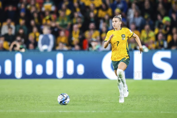 BRISBANE, AUSTRALIA, JULY 27: Steph CATLEY of Australia as Australia plays Nigeria at the FIFA
