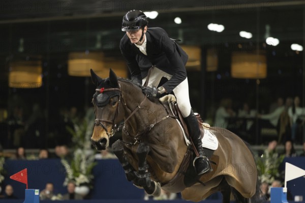 Frank Schuttert of Netherlands competes in 1.60m FEI Jumping World Cup at Jumping Amsterdam in