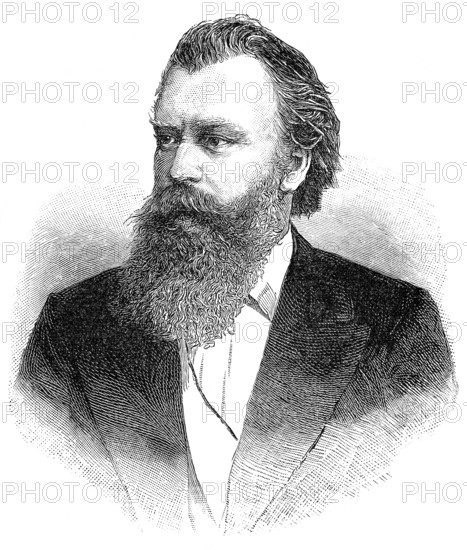 Johannes Brahms, 1833-1897, German composer, pianist and conductor of Romanticism, Historische