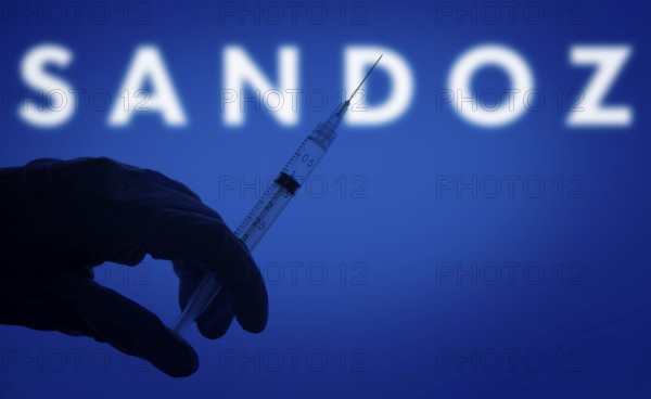 Sandoz logo is displayed on smartphone. Sandoz Group AG is a Swiss company generic pharmaceuticals