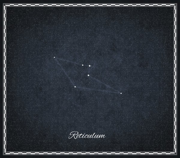 Reticulum star constellation, Night sky, Cluster of stars, Deep space, Reticle constellation, The