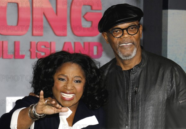 LaTanya Richardson and Samuel L. Jackson at the Los Angeles premiere of 'Kong: Skull Island' held