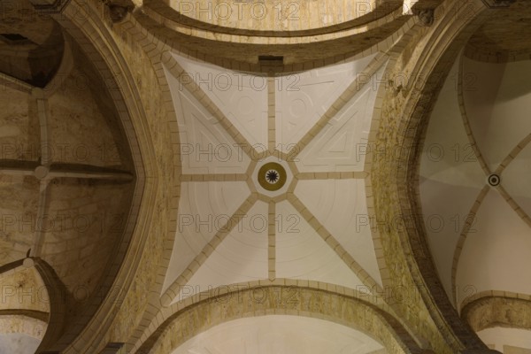 Frias, Spain, August 5, 2020: Parish Church of San Vicente Martir in Merindades region, Burgos.
