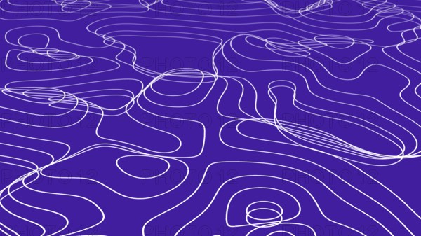 Purple 3D Topographic map background concept abstract background. Space Geography Wavy curve lines