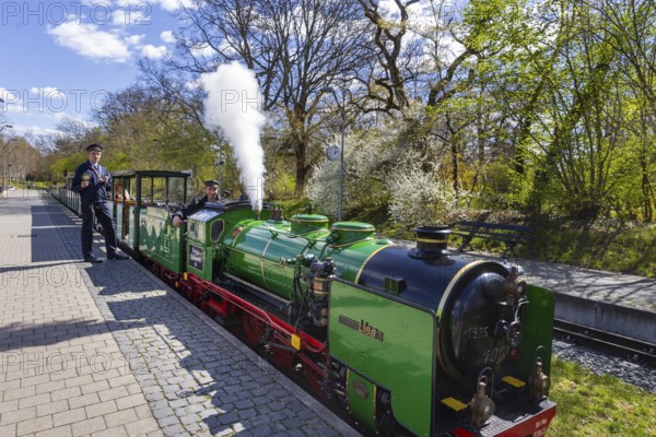 The popular small railway in Dresden's Great Garden has been in operation for 75 years. The steam