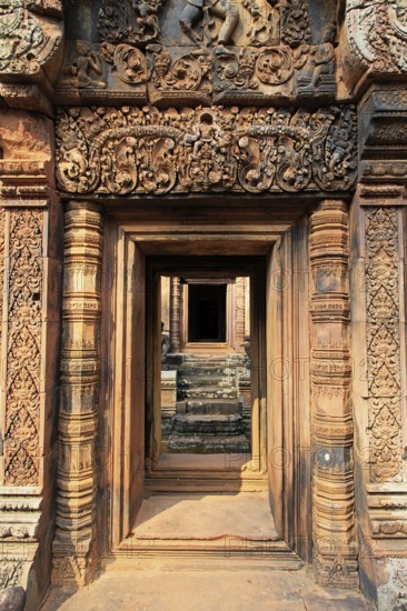 Entrance gate to the Banteay Srei temple complex in Cambodia