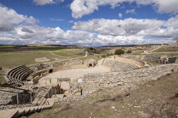 Amphitheatre of Segóbriga, archaeological park of Segóbriga, Saelices, Cuenca, Castilla-La Mancha,