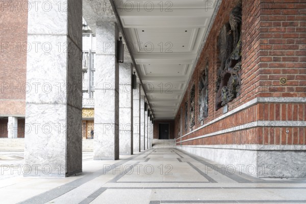 Oslo, Norway, August 11, 2019: Oslo City Hall. It houses the city council. It is the seat of the