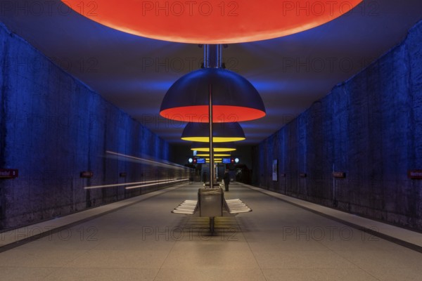 MUNICH, Germany, JANURAY 01, 2023, Scenic subway station Westfriedhof in Munich, Bavaria, Germany,