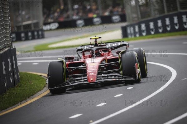 MELBOURNE, AUSTRALIA, APRIL 01: Carlos Sainz of Spain drives the Ferrari SF-23 in practice during