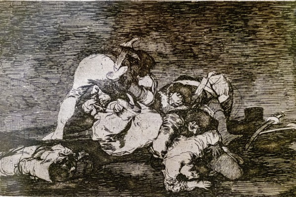 The disasters of war, no. 10: Neither, 1810 -1814, Francisco de Goya, first printing of 1863, made
