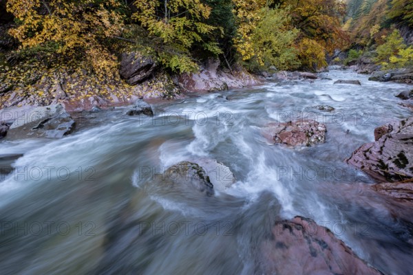 Aragón Subordán river, Selva de Oza, Valley of Hecho, western valleys, Pyrenean mountain range,